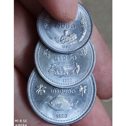 3 PCS Set LAOS ,100% Real Genuine Comemorative Coin,Original Collection