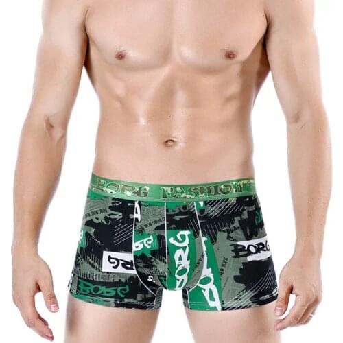 3pcs High Quality Cotton Mens Underwear Mens European and American Style Print Breathable Sexy Four-corner Short Briefs