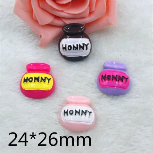 30pcs/lot flat back resin hony foods resin cabochons accessories for kids hair