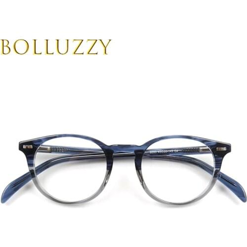 Acetate Optical Prescription Eye Glasses for Men and Women Round Frame Vintage Eyewear Retro Eyeglasses Brown Cat Eye Glasses