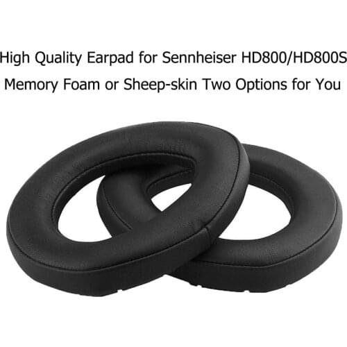 Genuine Leather Ear Pads Replacement Earpads for Sennheiser HD800 and HD800S Headphones (Sheepskin Leather)