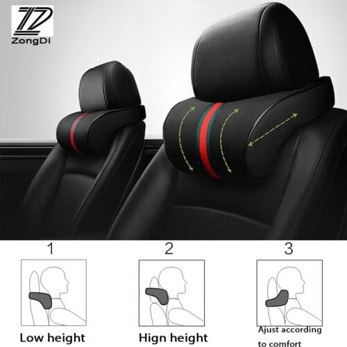 ZD 1X For Skoda Octavia A5 A7 2 Fabia Yeti BMW E60 F30 X5 E53 Inifiniti q50 FX35 Car Neck pillow Three primary colors Headrest