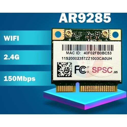 Atheros AR5B95 AR9285 9285 802.11B/G/N 150Mbps Half Mini PCI-E WiFi Wireless Card For V460 G460 B560 Z460 Z560 Y460 Z380 Z385