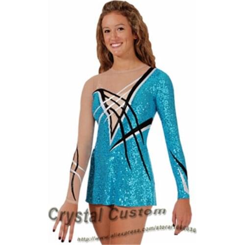 Crystal Custom Child Figure Competition Dress Beautiful New Brand Vogue Ice Skating Dresses For Competition G2825
