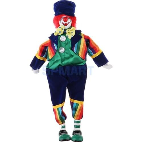 35cm Porcelain Doll Sad Crying Clown Wearing Comedian Outfits Funny Doll Toy Party Decoration