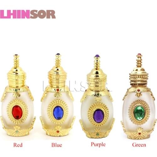 15ml Pattaya Style In Thailand Antiqued Metal Froste Glass Perfume Bottle Essential Oils Doterra Bottles with Glass Dropper
