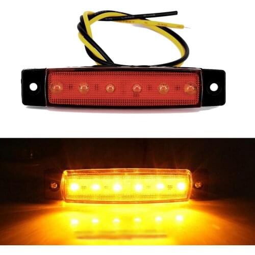 12V 6 LED Truck Boat BUS Trailer Side Marker Taillight Indicators Light Lamp 6LED Truck Taillight Lamp