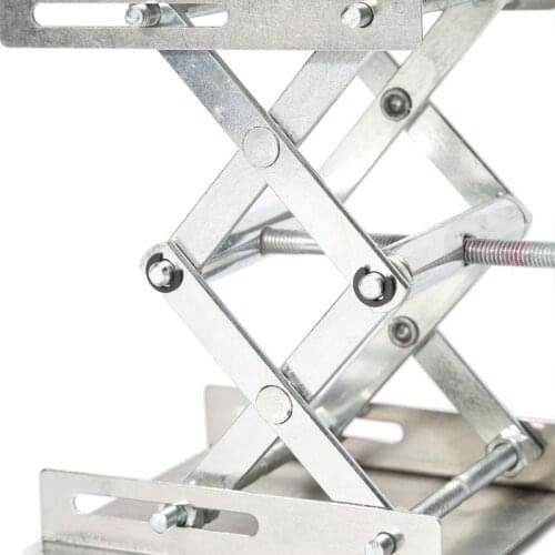 Hot Sale 4x4" Scientific Lab Jack Stainless Steel Lifting Platform Stand Rack Scissor Lifter