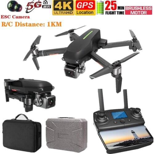 GPS Drone 4K HD ESC Camera Drone Brushless Quadcopter 5G WiFi R/C Distance 1000m RC Helicopter Flight 25mins Professional Drone