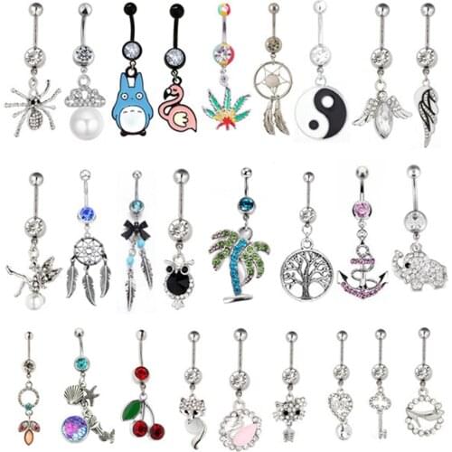 1PC New Arrival Pendant Belly Button Rings Sexy Body Piercing Bars Piercings Navel Piercing Gothic Fine Jewelry Wedding Jewelry