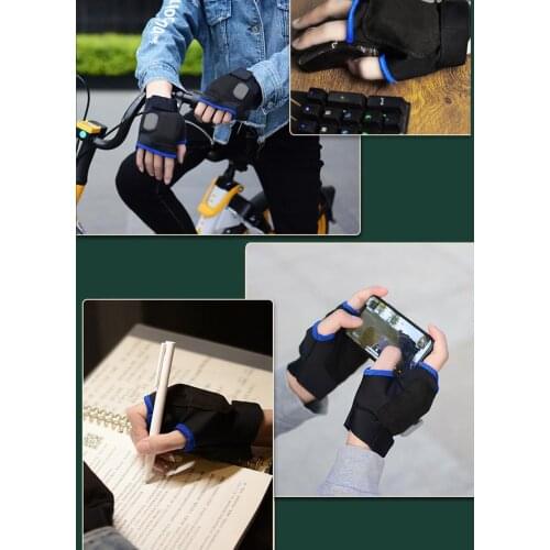 2PCS Winter Hand Warmer Fingerless Gloves Style 3 Modes USB Rechargeable Heating Gloves for Cycling Working Sports Outdoor