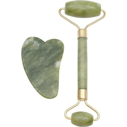 Gua Sha Scraping Plate and Ice Roller Set Manual Massage Tool Traditional Facial Scraper Tool