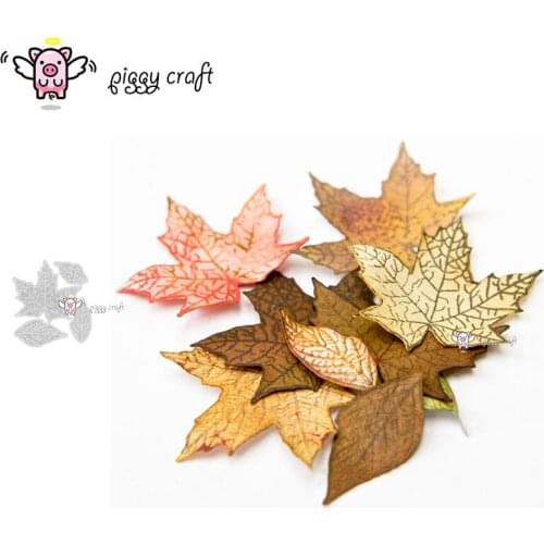 Piggy Craft metal cutting dies cut die mold Maple leaf decoration Scrapbook paper craft knife mould blade punch stencils dies