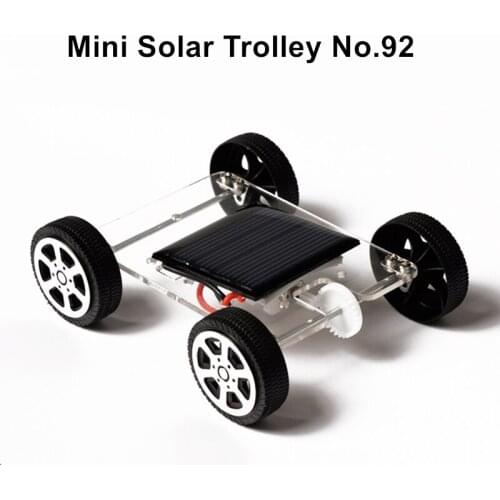 Mini solar trolley car Educational Electric toys RC toy Car model