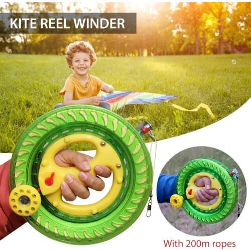 Professional Outdoor Kite Line Winder Handle Wheel Grip Wheel With 200M/650 Feet Flying Cord Suitable For Children And Amicable