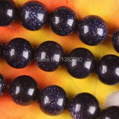 Sale On Fashi ! Whole 6MM Blue Goldstone Round Loose Beads 14.5 inches 2 piece/lot DIY jewelry Design JT6325