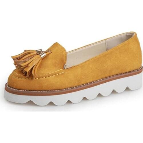 New style womens single shoes fashion large size thick-soled lightweight and comfortable all-match female casual shoes