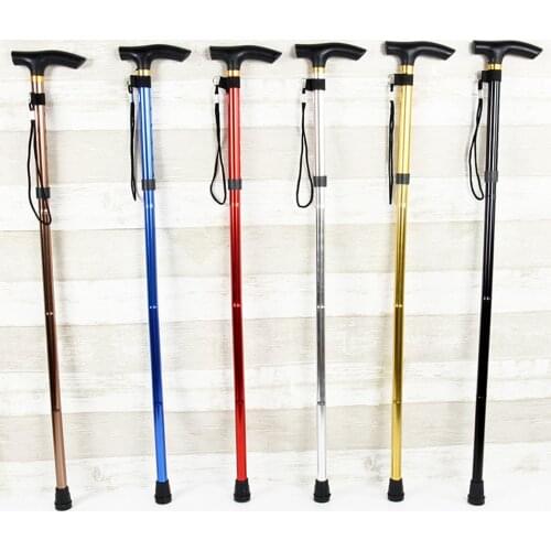 Adjustable Collapsible Canes Portable Walking Aid Sticks for Seniors with Cushion Handle for Outdoor Trekking Hiking