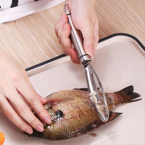 Fishing Tool Kitchen Accessories Cleaner Products Aquatic Animals Gadget Skinners Knife Scale Remover Clamp 304 Stainless Steel