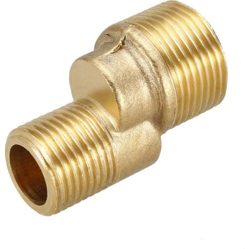 Uxcell 1 Pcs Solid Brass Bathtub Wall Mount Shower Faucet Adjustable Swing Arm G1/2-G3/4 Adapter Replacement Part