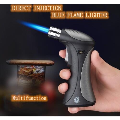Creative Butane Gas Lighter Spray Gun Welding Torch Windproof Lighter Cigar Tube Kitchen Lighter Multifunctional Lgnition Tool