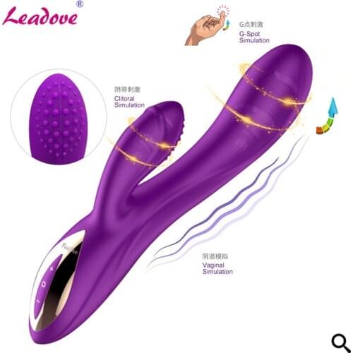 10 Speeds Waterproof G Spot Dildo Rabbit Vibrator USB Magnetic Rechargeable Clitoris Stimulation Sex Toys for Women Couples