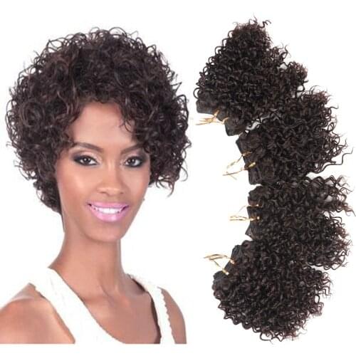 Water Wave Weft Curly Hair Body Weave Weave Kinky Weave Deep Weave Femi Weave Weft Bundles 100% Synthetic Hair 4 Bundles/pack Pa