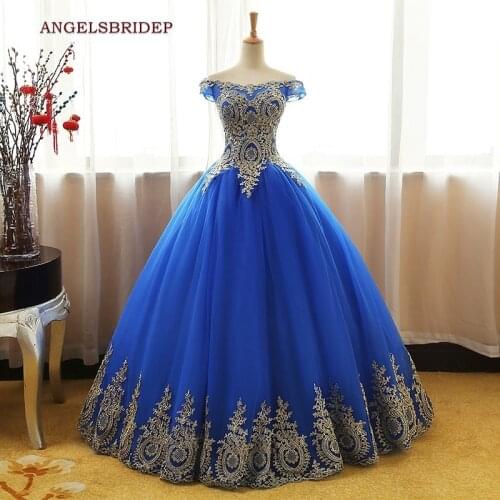 Sexy Blue Red Puffy Ball Gown Quinceanera Dresses Princess Sweet Sixteen 16 Dresses Formal Abendkleider vestidos de 15 anos Hot