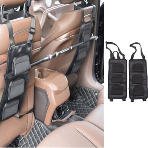 2 Pcs Portable Car Seat Back Fishing Rod Storage Bag Universal Auto Fishing Pole Tie Straps Bracket Automobiles Interior Tools