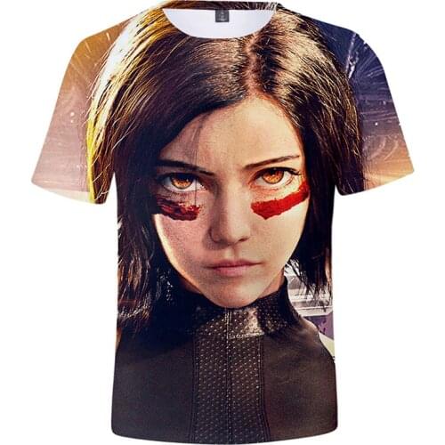 LUCKYFRIDAYF 3d T Shirts Alita Battle Angel Printed Fashion Men Women T-shirt Tops O-neck Short Sleeve 3D T-shirts Tee Shirt 4XL