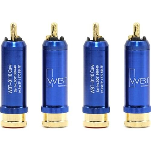 4pieces WBT 0110cu nextgen copper RCA connector for DIY cable