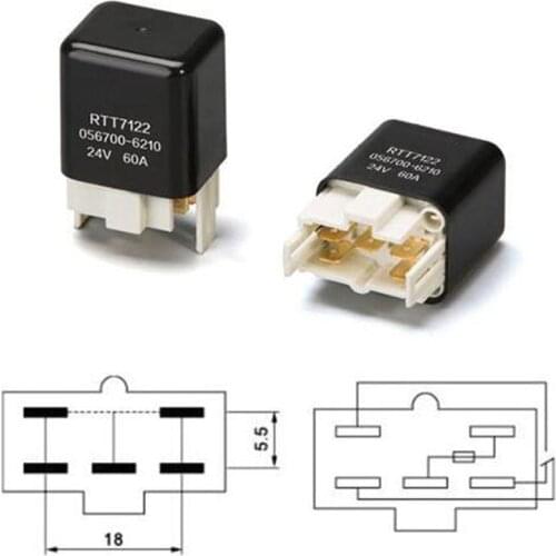 5 PCS 24V RTT7122 40A 5pin small electromagnetic relay 5 pin car / DIY General Electric Relays