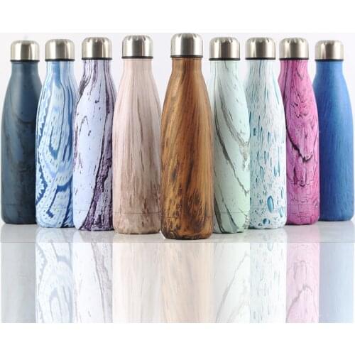 500ML 17oz 304 Stainless Steel Perfect Outdoor Sports Camping Hiking Cycling Bowling Coke Jug Water Bottle Insulated Cup