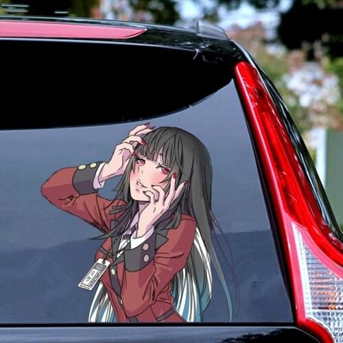 Anime Girls Car Sticker Kakegurui Jabami Yumeko Car Body Window Motorcycle Waterproof Sunscreen PVC Figure Decal