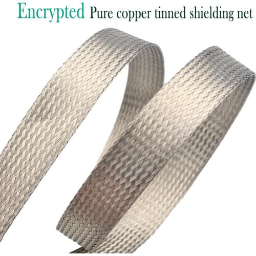 10M Hi-end Pure Copper Tinned Audio Cable Shielding Net Encryption Metal Braided Sleeve Nets