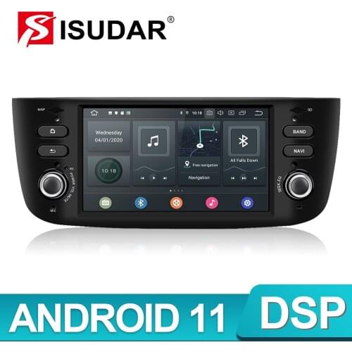 Isudar PX6 Car Multimedia Player 1 Din Android 10 For Fiat/Linea/Punto 2012-2015 GPS Automotivo Radio FM Hexa Core DSP USB DVR