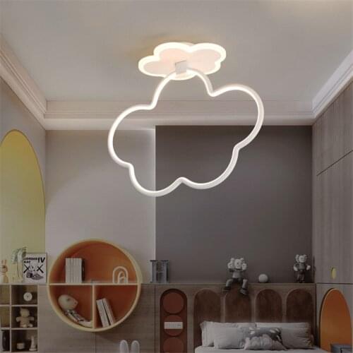 White Acrylic Cloud Ceiling Lamps Childrens Room Star Lamp Bedroom Study Model Room Living Room Art Deco Ceiling Light Fixtures