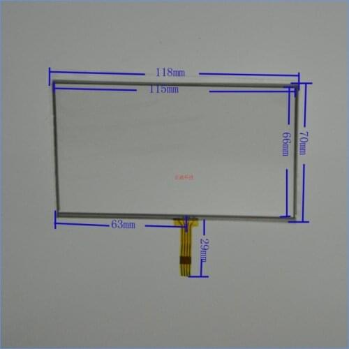 Free shipping 5 inch four line resistance screen handwriting screen 118*70 GPS universal digital universal navigation