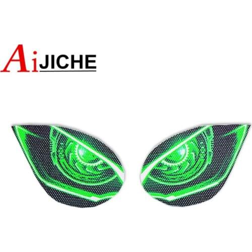 For KAWASAKI NINJA ZX-6R ZX6R ZX 6R 2007-2008 Motorcycle 3D Front Fairing Headlight Stickers Guard Head light protection Sticker