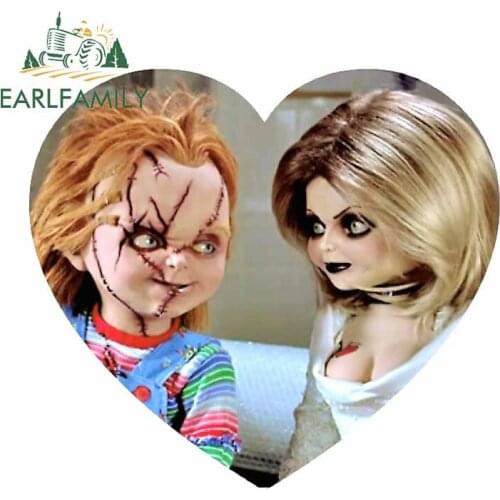 EARLFAMILY 13cm x 11.6cm For Chucky Scratch-Proof Car Sticker Waterproof Decal Vinyl Material Waterproof Occlusion Scratch