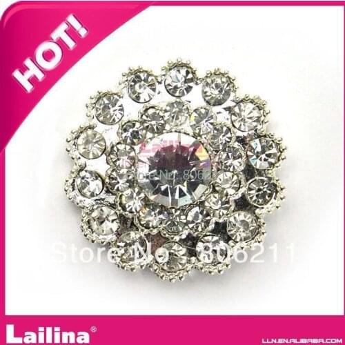 Elegant Style Clear Color Rhinestone For Wedding Clothes Decoration Buttons