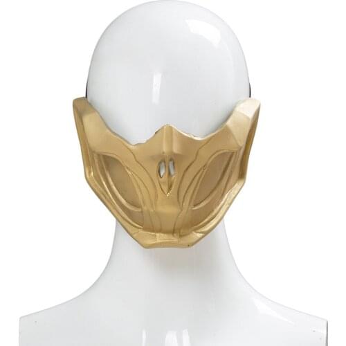 Mortal 2021 Kombat Sub-Zero Scorpion Cosplay Masks PVC Half Face Helmet Halloween Role Play Costume Props