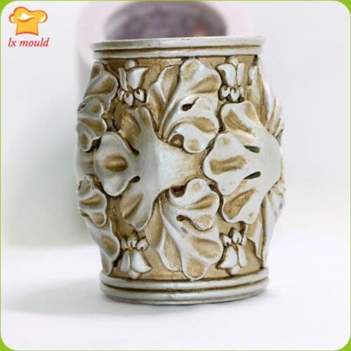 LXYY European Style Embossed Candle Silicone Mold Art Pattern Mold Scented Soap Candle Platinum Food Grade Moulds