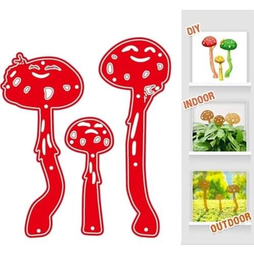 H55A Mushroom Metal Cutting Dies Stencil DIY Scrapbooking Album Paper Card Template Mold Embossing Craft Decoration