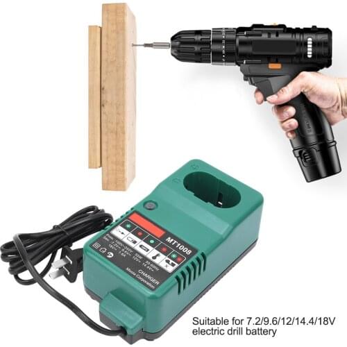 MT1008 Universal Electric Drill Battery Charger 7.2/9.6/12/14.4/18V US Plug 110-240V