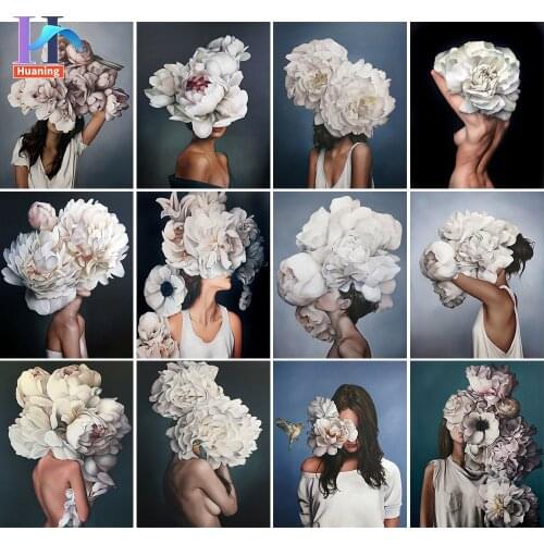 DIY Frame Women Painting By Numbers Figure Picture Canvas By Numbers Modern Abstract Handpainted Oil Painting For Home decor