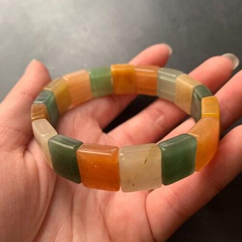 Natural Green Aventurine Stone Beaded Stretch Bracelet Bangles Energy Healing Reiki Crystals Bracelet 1pc
