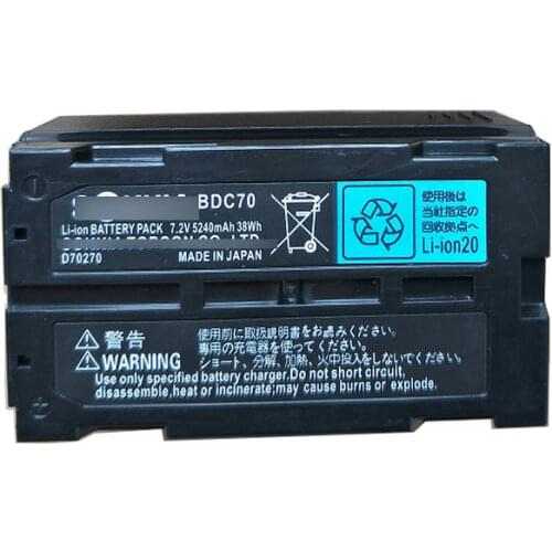 New Mold, High Quality and Brand New Battery for Topcon & Sokkia BDC70 Battery, 7.2V 5200mAh