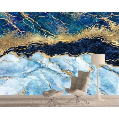 Beibehang Customize new light luxury abstract modern golden geometric marble new Chinese wallpaper wall papers home decor