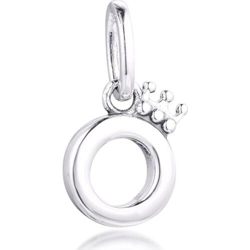 Open Centre Signature Crown O Pendants For Jewelry Making Fits Original Silver Bracelets acsesoris for women DIY Beads Jewelry